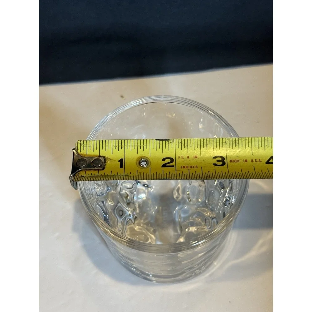 Vintage Litton Iceberg Rocks Glass Old Fashioned Whiskey Tumbler 3.25